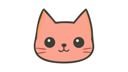 Orange Cartoon Cat Head