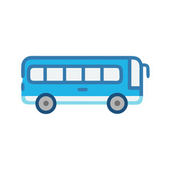 Blue Bus Illustration: Travel, Transportation, and Public Transit