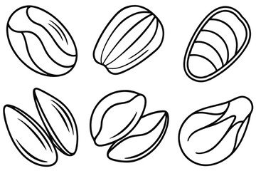 mussels line art intricate design minimalist representation