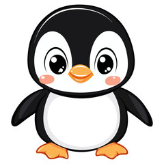 Obraz premium penguin, animal, vector, transparent background
