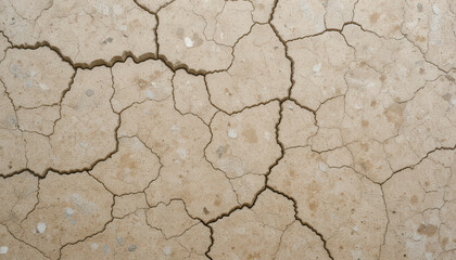 Fototapeta premium Cracked earth surface showing dry, arid conditions.