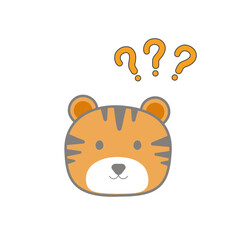 Cute tiger cartoon illustration 