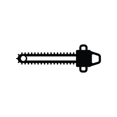 Chainsaw icons, Chainsaw silhouette vector art, and illustration on a white background