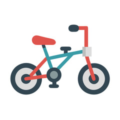 Stylized vector illustration of a bicycle isolated
