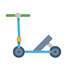Simple illustration of a blue scooter for kids