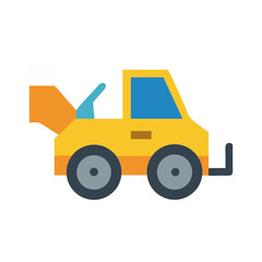 Cartoon Yellow Pickup Truck Illustration on Black Background