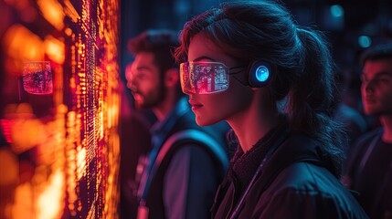 Futuristic Tech Interaction