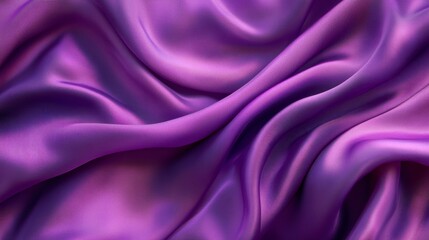 Obraz premium Luxurious purple silk fabric with soft folds and drapes.