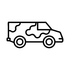 Camouflaged vehicle illustration with a modern design  