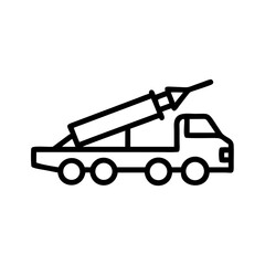 Anti-Aircraft Truck with Missile Launcher Illustration  