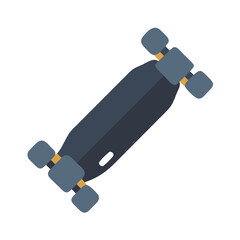 Isolated Longboard on Black Background - Studio Shot