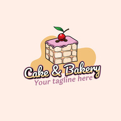 Cake logo for cake & bakery business