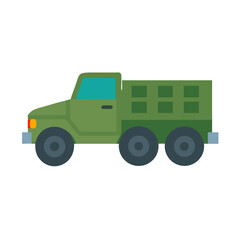 Military Truck Vector Illustration - Army Vehicle Design