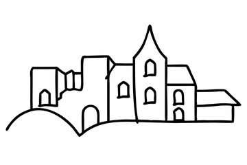 Fototapeta premium City Illustration for Urban Architecture Art, Cityscape Graphics, Modern Urban Design