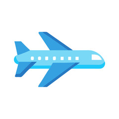 Blue airplane illustration on a black background