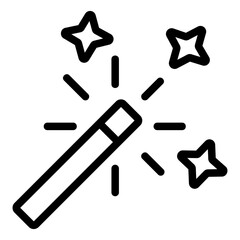 magic wand Line Icon