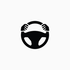 Steering wheel Icon, steering is a symbol of artificial intelligence. wheel car logo template flat vector icon from steering wheel, steer sign. driving symbol. auto
