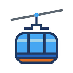 Isolated colorful and simple cable car vector illustration