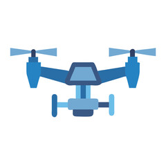 Blue drone illustration for modern technology and travel