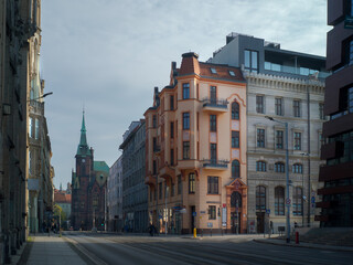 Old part of the city of a European city