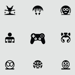 Collection Of Diverse Black Glyph Icons Representing Various Themes And Subjects Displayed On A Neutral Background In A Structured Format