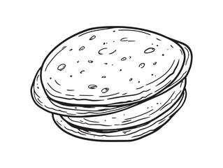 Delicious Venezuelan Arepa Filled with Cheese and Avocado