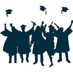 Student Graduation Silhouette