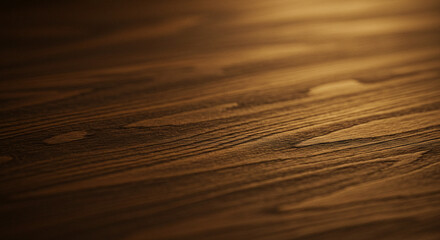 Fototapeta premium Dark Wood Grain Close-up Texture Rich Detail Warm Light