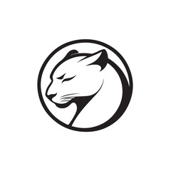 Vector illustration of a tiger head with closed eyes