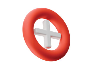 hospital icon 3d illustration render