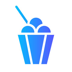 ice cream gradient icon