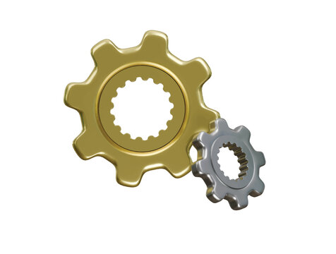 gear icon 3d illustration render