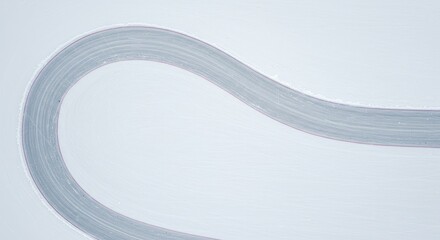 Curvy road design on a clean background  