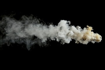 Abstract smoke plume against black background