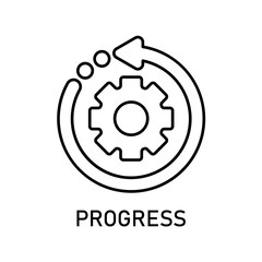 Fototapeta premium Icon a progress, isolated against a clean background.