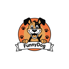 Funny dog logo