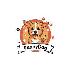 Funny dog logo