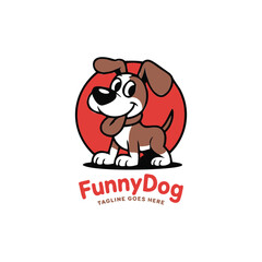 Funny dog logo