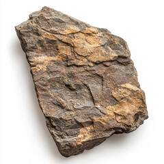 Earthy rock texture isolated on white background