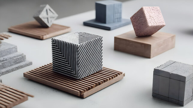 geometric shapes overlapping in delicate harmony with muted gradient lighting 