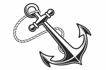 a classic ship anchor  silhouette