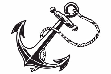 a classic ship anchor  silhouette