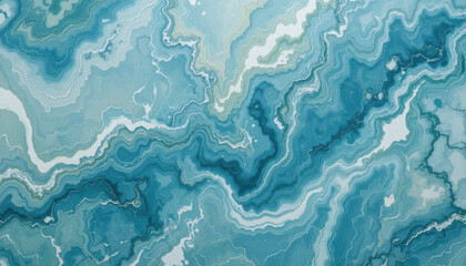 Abstract wavy patterns in shades of blue and white.