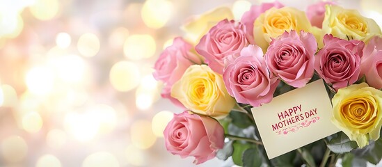 Mother's Day greeting card with roses