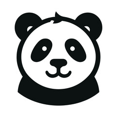 a panda bear head icon on a white background