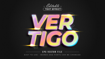 Vertigo gradient editable text effect font style.