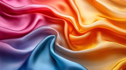 Obraz premium The flowing texture of colored silk