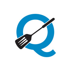 Cooking Logo combine with letter Q vector template