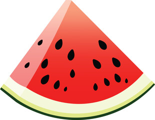  Watermelon vector  Slice with Seeds