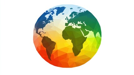 Colorful Polygonal World Map